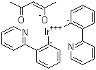 结构式 CAS# 337526-85-9, 乙酰丙酮酸二(2-苯基吡啶)铱