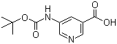 结构式 CAS# 337904-92-4, 5-[(叔丁氧羰基)氨基]烟酸