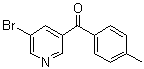 结构式 CAS# 337932-29-3, (5-溴-3-吡啶基)(4-甲基苯基)甲酮