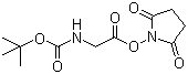 structure of CAS# 3392-07-2, Boc-glycine-N-hydroxysuccinimide ester;Boc-Gly-OSu; tert-Butyl [2-[(2,5-dioxo-1-pyrrolidinyl)oxy]-2-oxoethyl]carbamate