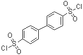 结构式 CAS# 3406-84-6, [1,1'-联苯]-4,4'-二磺酰二氯
