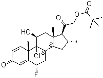 结构式 CAS# 34097-16-0, 氯可托龙特戊酸酯