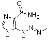 结构式 CAS# 3413-72-7, 5-[2-(甲基亚胺)肼基]-1H-咪唑-4-甲酰胺