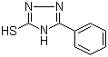 structure of CAS# 3414-94-6, 5-Phenyl-1,2,4-triazole-3-thiol;3-Phenyl-5-mercapto-s-triazole; 5-Phenyl-1H-1,2,4-triazole-3-thiol; 5-Phenyl-2H-1,2,4-triazole-3-thiol; 5-Phenyl-s-triazole-3-thiol; 1,2-Dihydro-5-phenyl-3H-1,2,4-triazole-3-thione; 3-Mercapto-5-phenyl-1,2,4-triazole