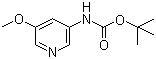 structure of CAS# 342603-10-5, tert-Butyl 5-methoxypyridin-3-ylcarbamate