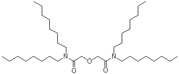 结构式 CAS# 342794-43-8, N,N,N'N'-四辛基-3-氧杂戊二酰胺