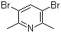 structure of CAS# 3430-34-0, 2,6-Dimethyl-3,5-dibromopyridine