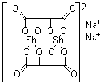 结构式 CAS# 34521-09-0, 酒石酸锑钠