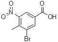 结构式 CAS# 34545-20-5, 3-溴-4-甲基-5-硝基苯甲酸