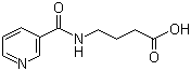 结构式 CAS# 34562-97-5, 匹卡米隆; 4-((吡啶-3-羧基)-氨基)-丁酸