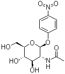 结构式 CAS# 3459-18-5, 4-硝基苯基 2-(乙酰氨基)-2-脱氧-beta-D-吡喃葡萄糖苷