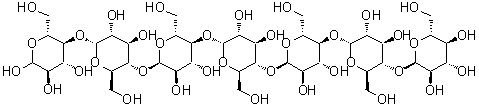 结构式 CAS# 34620-78-5, 麦芽七糖