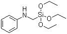 structure of CAS# 3473-76-5, Anilino-methyl-triethoxysilane;(N-Phenylamino)methyltriethoxysilane; N-(Triethoxysilylmethyl)aniline