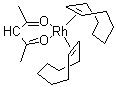 结构式 CAS# 34767-55-0, 双(环辛烯)(2,4-戊二酮酸)铑