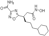 structure of CAS# 348622-88-8, UK 383367;5-[(1R)-4-Cyclohexyl-1-[2-(hydroxyamino)-2-oxoethyl]butyl]-1,2,4-oxadiazole-3-carboxamide