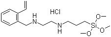 结构式 CAS# 34937-00-3, 乙烯基苄基氨乙基氨丙基三甲氧基硅烷盐酸盐