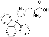 structure of CAS# 35146-32-8, N'-Trityl-L-histidine;N(im)-Trityl-L-histidine; H-His(Trt)-OH