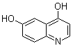structure of CAS# 3517-61-1, 4,6-Quinolinediol;4,6-Dihydroxyquinoline