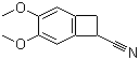structure of CAS# 35202-54-1, 4,5-Dimethoxy-1-cyanobenzocyclobutane;1-Cyano-4,5-dimethoxybenzocyclobutene; 4,5-Dimethoxy-1-benzocyclobutenecarbonitrile; 3,4-Dimethoxybicyclo[4.2.0]octa-1,3,5-triene-7-carbonitrile