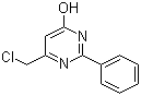 structure of CAS# 35252-98-3, 6-(Chloromethyl)-2-phenylpyrimidin-4-ol;6-(Chloromethyl)-2-phenyl-4(1H)-pyrimidinone