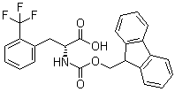 结构式 CAS# 352523-15-0, N-[芴甲氧羰基]-2-(三氟甲基)-D-苯丙氨酸