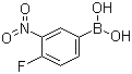 结构式 CAS# 352530-22-4, 4-氟-3-硝基苯硼酸
