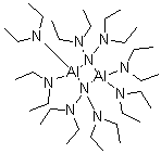 structure of CAS# 352546-72-6, tetrakis(N-ethylethanaminato)bis[mu-(1,1,3,3-tetraethyltriazanato)]di-Aluminum