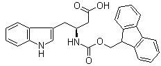 结构式 CAS# 353245-98-4, (betaS)-beta-[[芴甲氧羰基]氨基]-1H-吲哚-3-丁酸