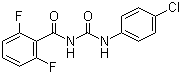 结构式 CAS# 35367-38-5, 氟脲杀; 除虫脲; 1-(4-氯苯基)-3-(2,6-二氟苯甲酰基)脲