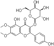 structure of CAS# 35399-32-7, Betuletrin;Eupalitin 3-O-galactoside; 3-(beta-D-Galactopyranosyloxy)-5-hydroxy-2-(4-hydroxyphenyl)-6,7-dimethoxy-4H-1-benzopyran-4-one