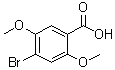 结构式 CAS# 35458-39-0, 4-溴-2,5-二甲氧基苯甲酸
