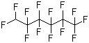 structure of CAS# 355-37-3, 1H-Perfluorohexane;1-Hydrotridecafluorohexane; 1H-Tridecafluoro-n-hexane