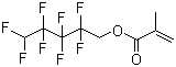 structure of CAS# 355-93-1, 2,2,3,3,4,4,5,5-Octafluoropentyl methacrylate;1H,1H,5H-Octafluoropentyl methacrylate