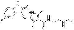 结构式 CAS# 356068-97-8, N-去乙基-舒尼替尼