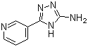 结构式 CAS# 35607-27-3, 5-(吡啶-3-基)-4H-1,2,4-三唑-3-胺