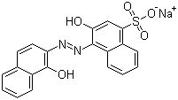 structure of CAS# 3564-14-5, Mordant Black 3;C.I. 14640; Eriochrome Blue Black B; Chrome Blue Black B; Sodium 3-hydroxy-4-[(1-hydroxy-2-naphthyl)azo]naphthalene-1-sulphonate