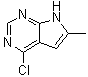 structure of CAS# 35808-68-5, 4-Chloro-6-methyl-7H-pyrrolo[2,3-d]pyrimidine;NSC 344519