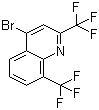 structure of CAS# 35853-45-3, 2,8-Bis(trifluoromethyl)-4-bromoquinoline;4-Bromo-2,8-bis(trifluoromethyl)quinoline