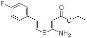 结构式 CAS# 35978-33-7, 2-氨基-4-(4-氟苯基)-3-噻吩甲酸乙酯