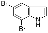 结构式 CAS# 36132-08-8, 5,7-二溴-1H-吲哚