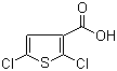 结构式 CAS# 36157-41-2, 2,5-二氯噻吩-3-羧酸