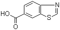 结构式 CAS# 3622-35-3, 1,3-苯并噻唑-6-羧酸