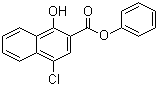 结构式 CAS# 36268-75-4, 4-氯-1-羟基-2-萘甲酸苯酯