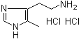 结构式 CAS# 36376-47-3, 2-(5-甲基-4-咪唑基)乙胺二盐酸盐