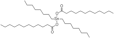 structure of CAS# 3648-18-8, Bis(lauroyloxy)dioctyltin;Dioctyldilauryltin