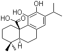 structure of CAS# 3650-09-7, Carnosic acid;(4aR-trans)-1,3,4,9,10,10a-Hexahydro-5,6-dihydroxy-1,1-dimethyl-7-(1-methylethyl)-4a(2H)-phenanthrenecarboxylic acid