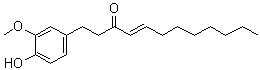 structure of CAS# 36700-45-5, [8]-Shogaol;1-(4-Hydroxy-3-methoxyphenyl)-4-dodecen-3-one