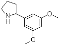 结构式 CAS# 367281-01-4, 2-(3,5-二甲氧基苯基)吡咯烷