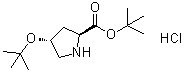 结构式 CAS# 367453-05-2, (4R)-4-(叔丁氧基)-L-脯氨酸叔丁酯盐酸盐