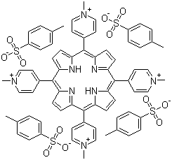structure of CAS# 36951-72-1, 5,10,15,20-Tetrakis(N-methyl-4-pyridyl)porphine tetratosylate;meso-Tetra(4-N-methylpyridyl)porphyrine tetratosylate
